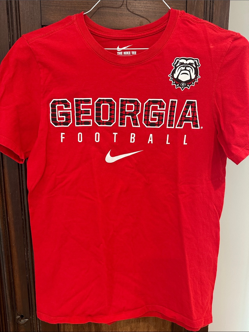 Nike Red Georgia Football Logo Tee small
